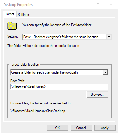 Folder redirection best practice configuration in Windows 7 Cloud School Docs - image 5 -