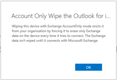 How to remote wipe a mobile device Exchange Online account 3 Cloud School Docs - Account Only Wipe Outlook -