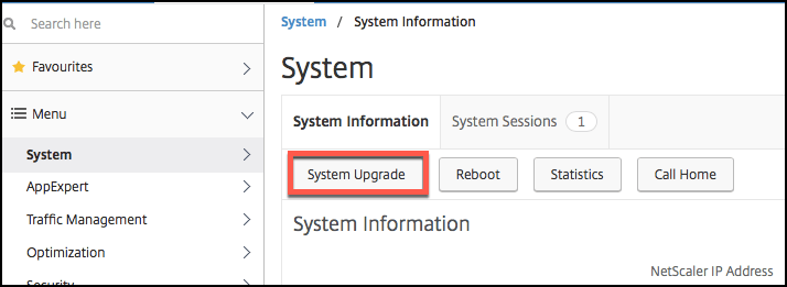 Cloud School Docs - citrix system upgrade gui -