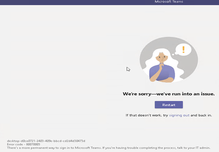 How to resolve MS Teams error code 80070003 1 Cloud School Docs - image 1 -