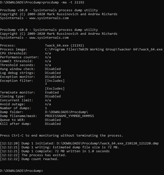 How to take process traces and dumps using ProcMon and ProcDump 2 Cloud School Docs - image 10 -