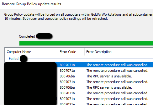 How to resolve Group Policy error codes 8007071a and 800706ba 2 Cloud School Docs - image 7 -