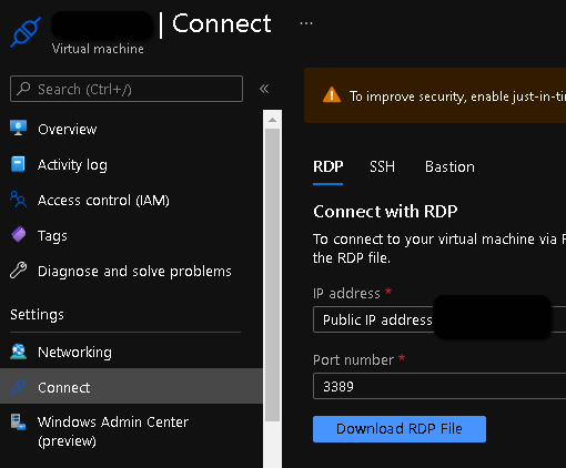 How to enable Azure VM direct RDP management over the Internet 8 Cloud School Docs - image 23 -