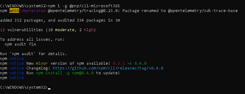 How to install and manage CLI for Microsoft 365 4 Cloud School Docs - image 69 -