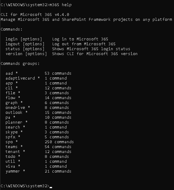 How to install and manage CLI for Microsoft 365 5 Cloud School Docs - image 70 -