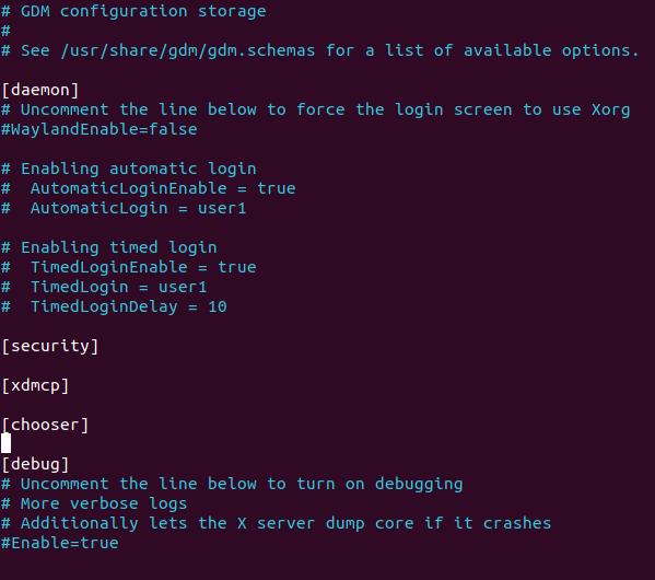 GDM3 display manager