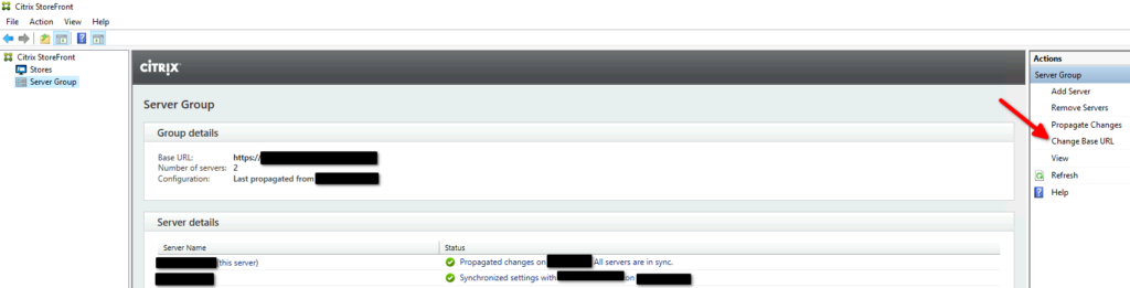 How to change the Citrix Storefront URL