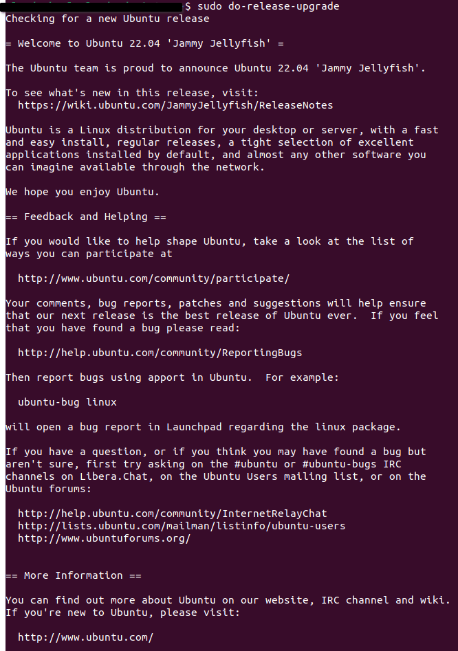 How to upgrade Linux Ubuntu to latest major release