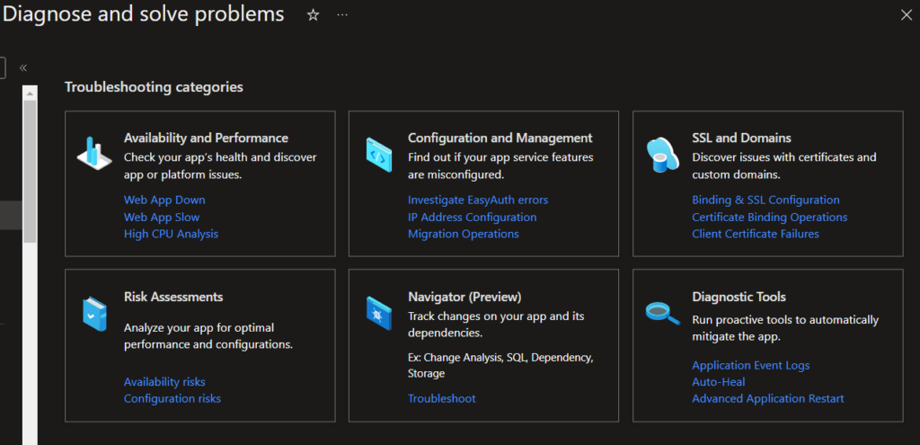 How to diagnose and solve problems in Azure App Service 1 Cloud School Docs - app service troubleshooting 1 -