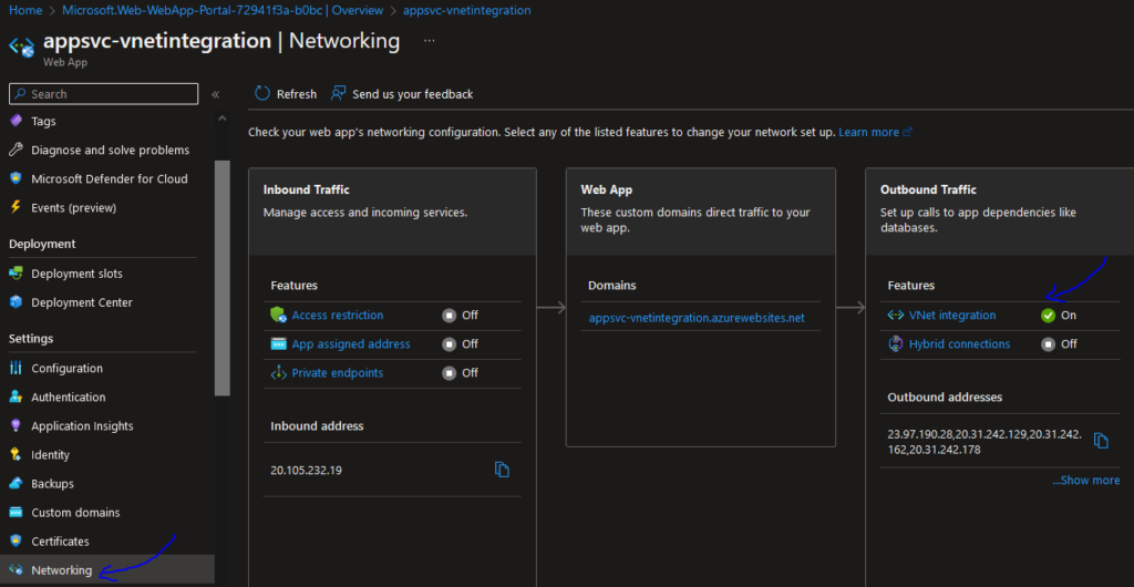 How to integrate Azure App Service with Azure Virtual Network 3 Cloud School Docs - image 21 -