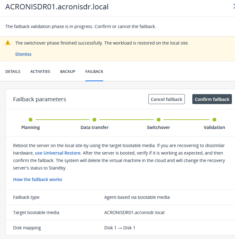 Cloud School Docs - Acronis DR 13 Failback 4 -
