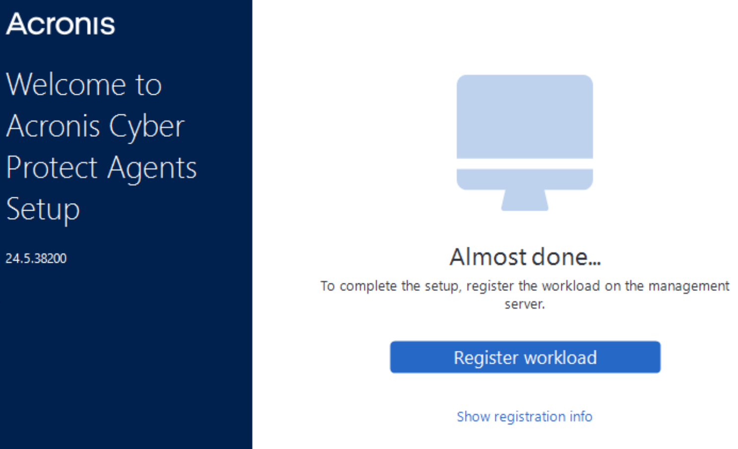 Cloud School Docs - Acronis DR 4 Register workload -